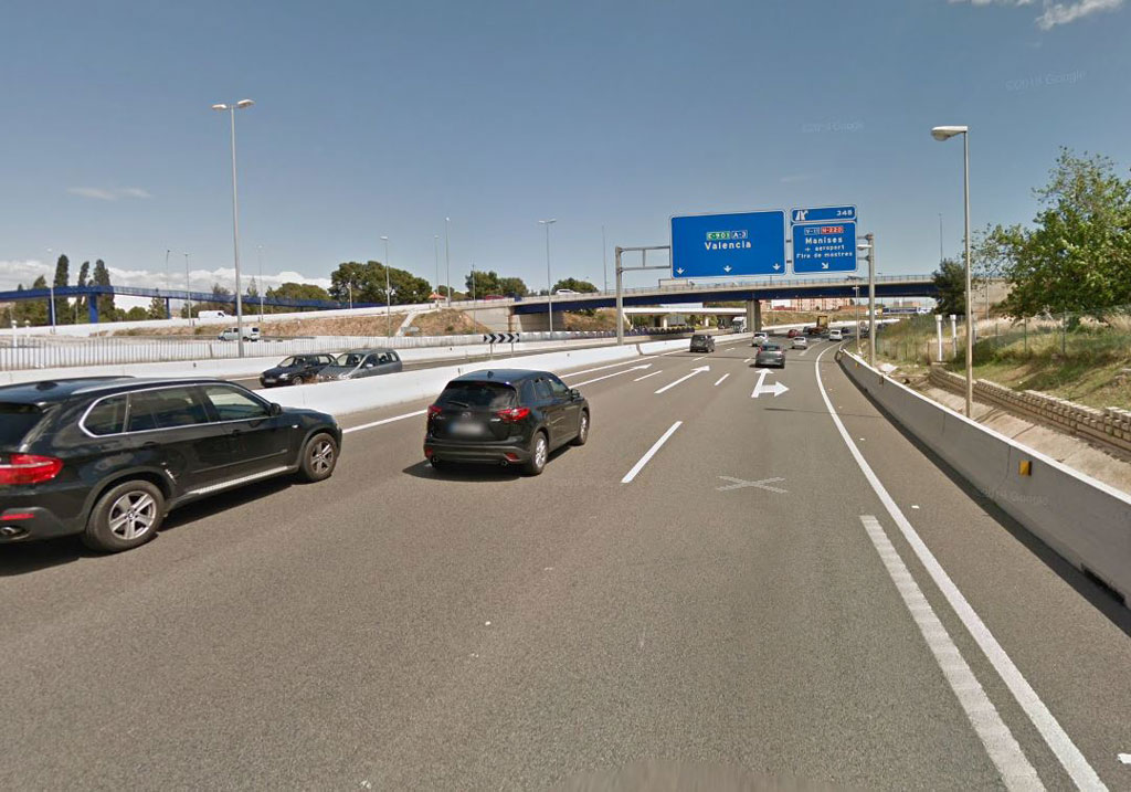 Arribar per carretera a València / Llegar por carretera a València (foto: Google)