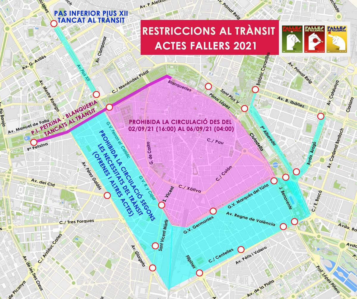 Estas son las restricciones a la circulación por fallas 1 restriccions circulació falles - restricciones circulación fallas