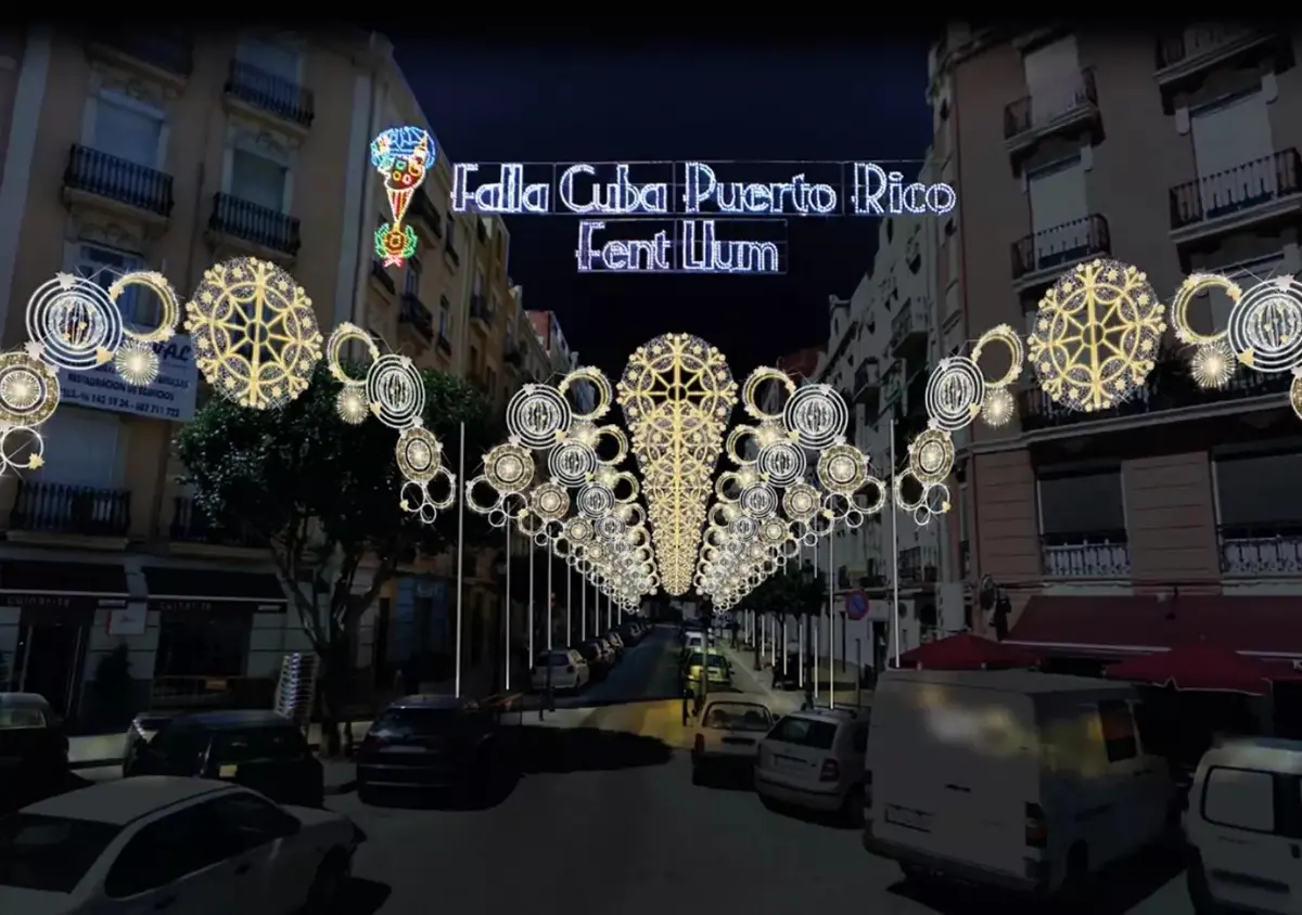 Cuba - Puerto Rico gana el 1.º premio de luces de Fallas 2022 1 llums falles 2022 - luces fallas 2022