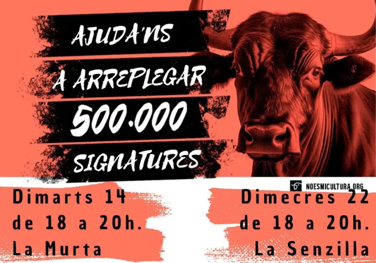 Compromís se suma a la Recollida de 500.000 Signatures contra la Tauromàquia com a Patrimoni Cultural