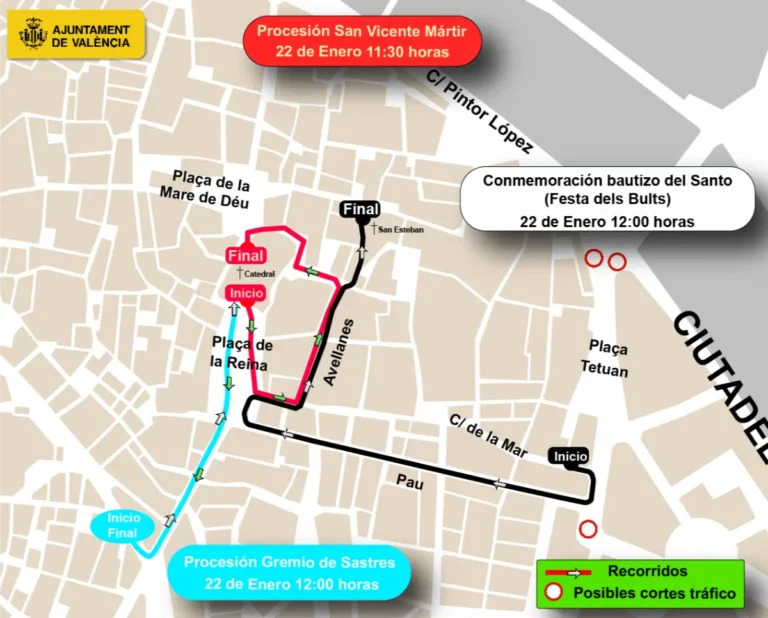 Actos de la Festividad de San Vicente Mártir en València