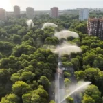 Activados los cañones de agua de la Devesa ante el riesgo extremo de incendios