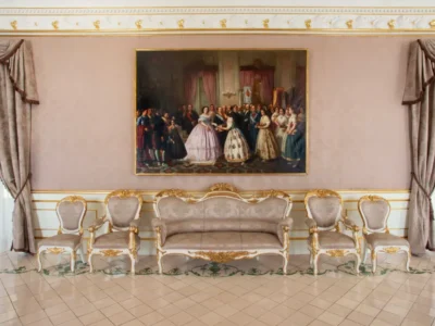Quadre d'Isabel II al Palau de Cervelló exhibit a la Galeria Bquadre d'Isabel II al Palau de Cervelló