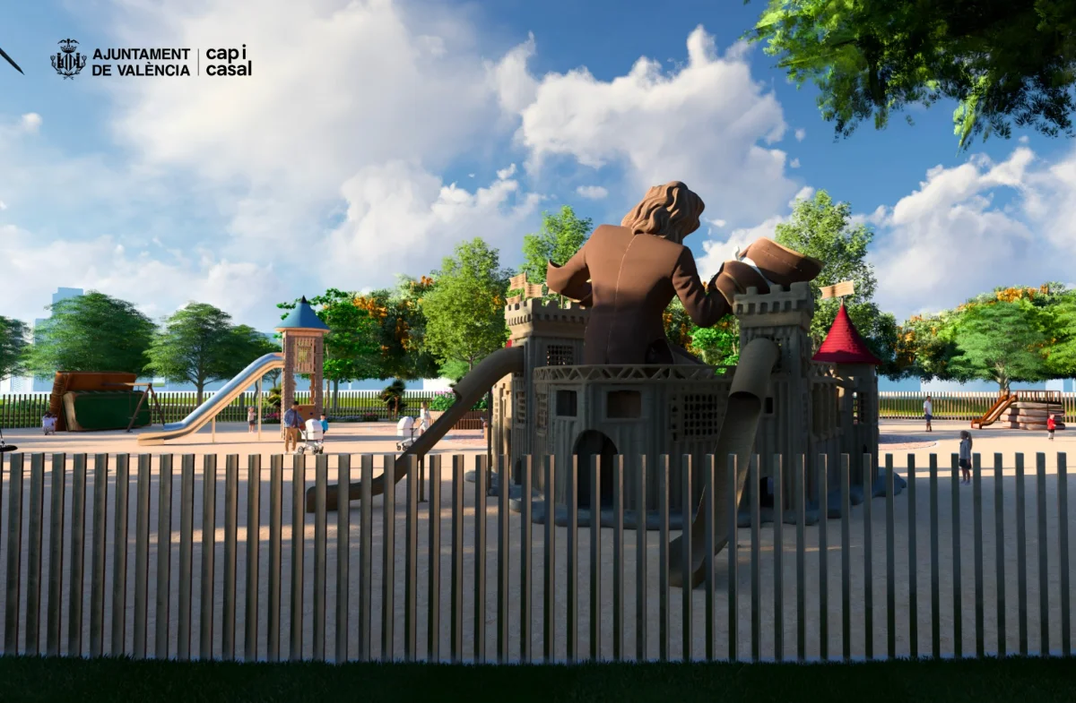 El nuevo Gulliver en el Jardín del Túria tendrá una escultura de 8,3 metros y nace con críticas por Campanar 6 0608 Figuraciýý El Lilliput de Gulliver (5)