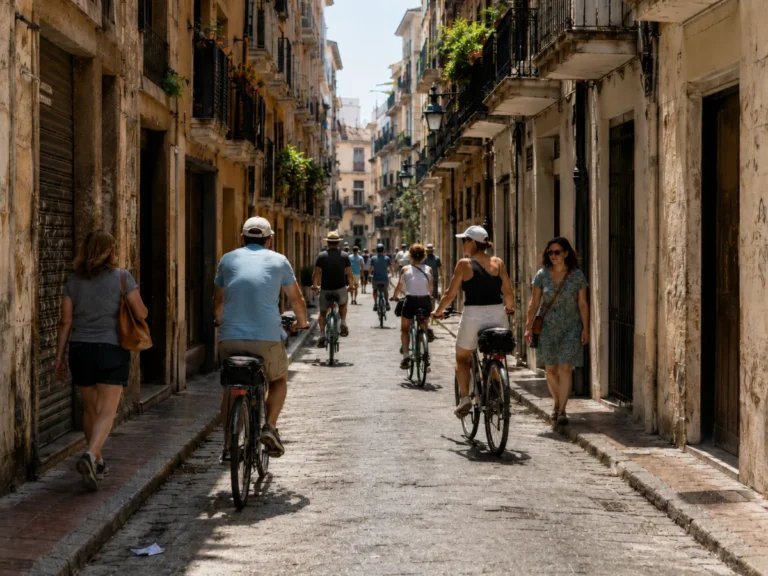 Compromís denuncia grupos masivos de turistas en bici en València y reclama más control municipal