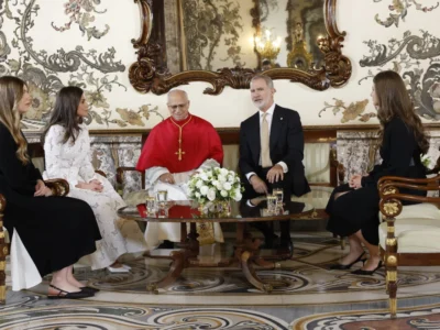Visita del Papa Lleó XIV a Espanya amb la Família Reial al Palau Reial de Madrid