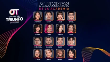 Operación Triunfo Estados Unidos amb els 16 alumnes i David Bisbal en el jurat