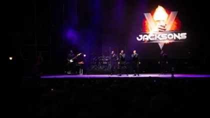 The Jacksons a València durant el concert als Jardins de Vivers