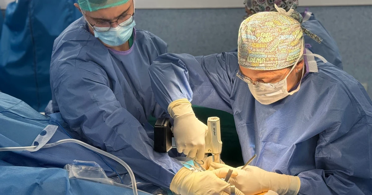 El Doctor Peset, referencia para regenerar cartílago con células del paciente 1 Equip de l'Hospital Doctor Peset durant una intervenció per regenerar cartílag amb condròcits