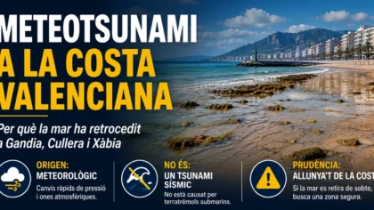 Meteotsunami costa valenciana: retirada de la mar i claus del fenomen meteorològic
