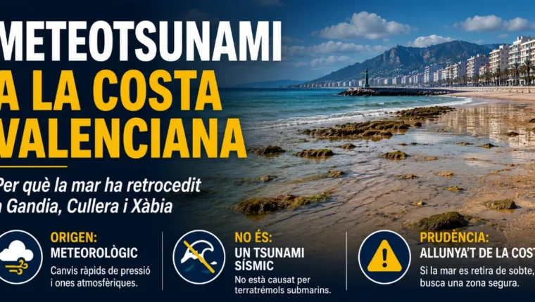 Meteotsunami costa valenciana: retirada de la mar i claus del fenomen meteorològic