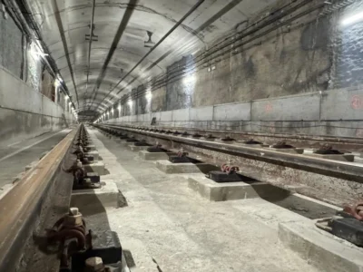 Túnel de Metrovalencia entre Alameda i Marítim després dels treballs de renovació