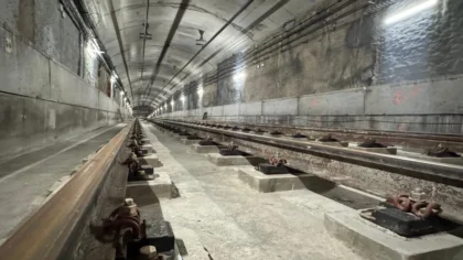 Túnel de Metrovalencia entre Alameda i Marítim després dels treballs de renovació
