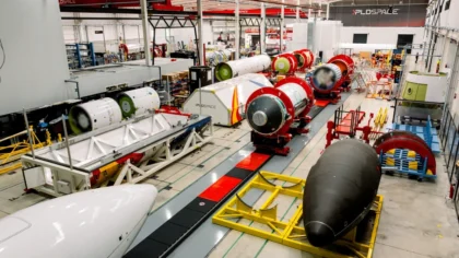 MIURA 5 de PLD Space a la zona d’integració de la fàbrica d’Elx