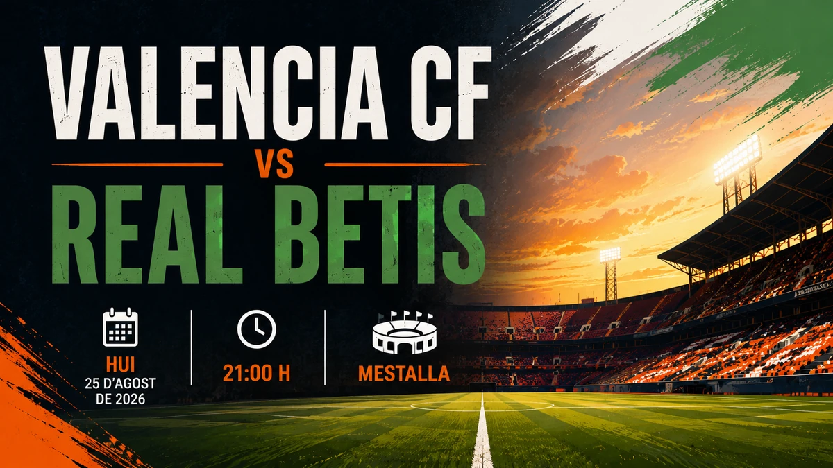València: Turisme, Oci, Actualitat i tot el que has de saber sobre la ciutat 25 Valencia CF-Betis hui a Mestalla: hora, on vore el partit, entrades i com arribar