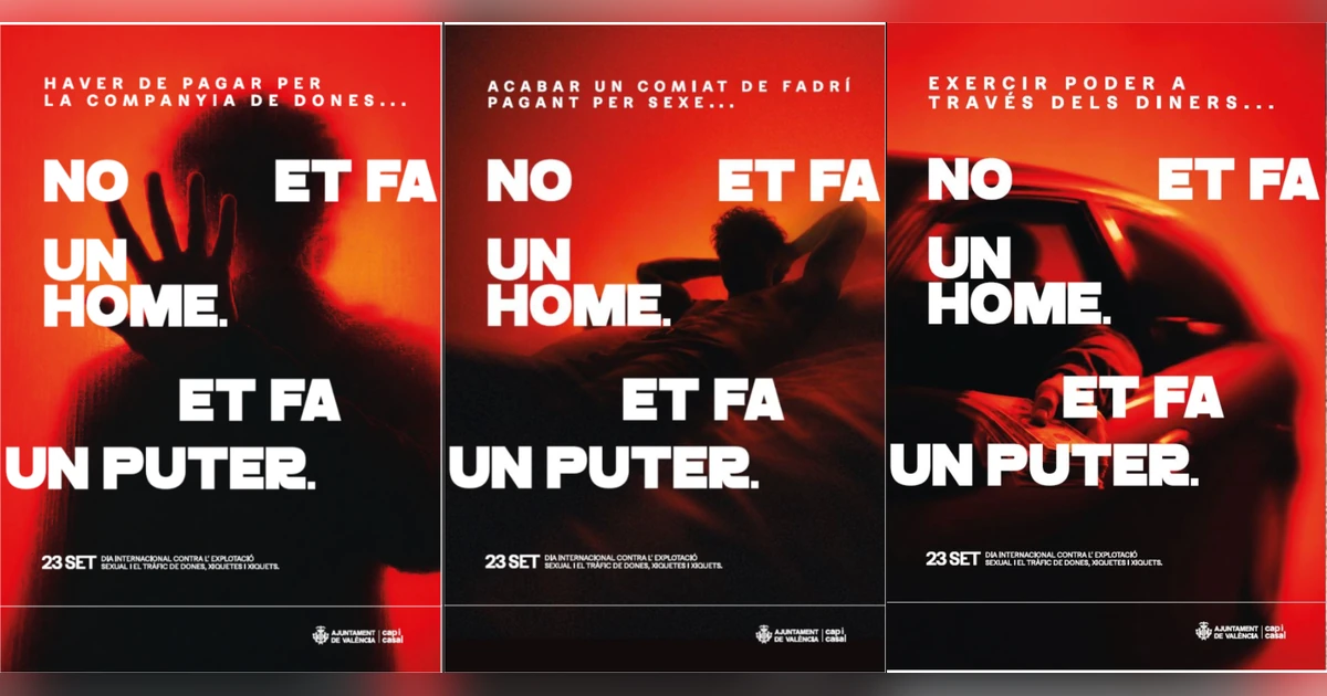 València activa una campanya contra l’explotació sexual del 14 al 28 de setembre 1 Cartells de la campanya contra l’explotació sexual de València de setembre de 2026