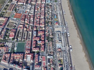 Vista aèria de la Malva-rosa a València