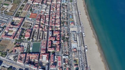 Vista aèria de la Malva-rosa a València